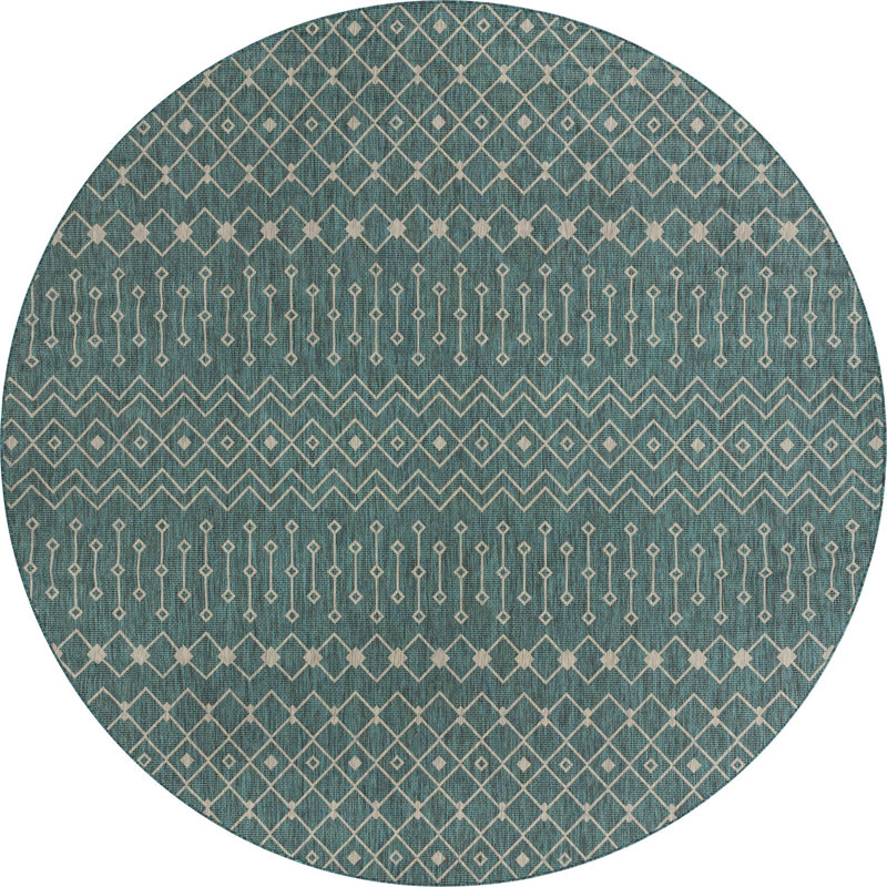 Innsbrook Geometric Indoor / Outdoor Rug, Round 10'8"