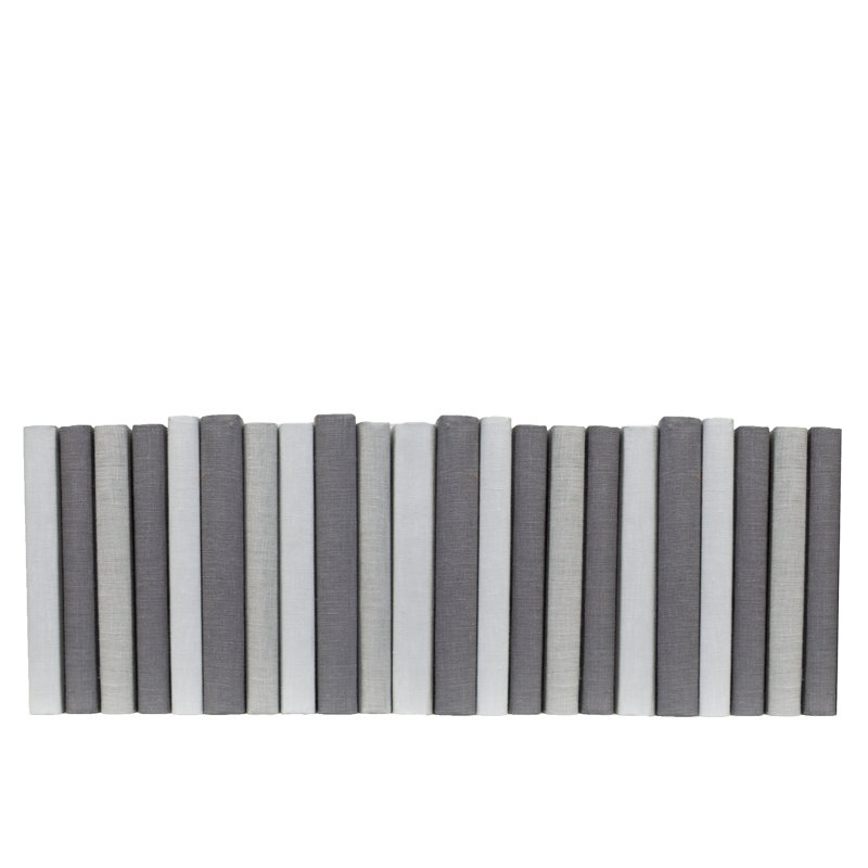 Livres décoratifs - Livres en lin granit - Livres gris au pied