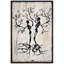 Moody Gothic " Spooky Skeleton Tree Silhouettes On Wood Effect Panels Moddy Gothic Modern Art Rustic "-94423550-94423551