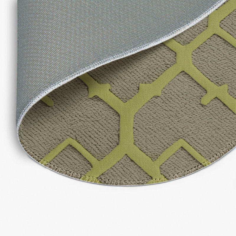 Trellis Brown Indoor and Outdoor Area Rug, Round 5'