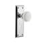 White Milk Glass Waldorf Interior Mortise Door Knob with New York Long Plate-241345223