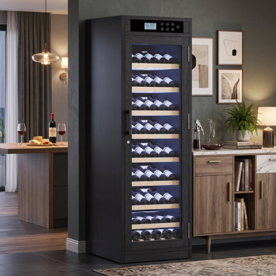Premium Freestanding Wine Refrigerator with Microcomputer Climate Control