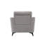 Chaise l 39 po en tissu tissé gris clair-1760226841