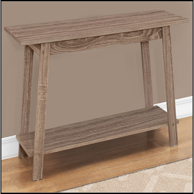 Meuble télé, console de 42 po, meuble multimédia, tablettes de rangement, salon, chambre à coucher, stratifié brun, contemporain, moderne