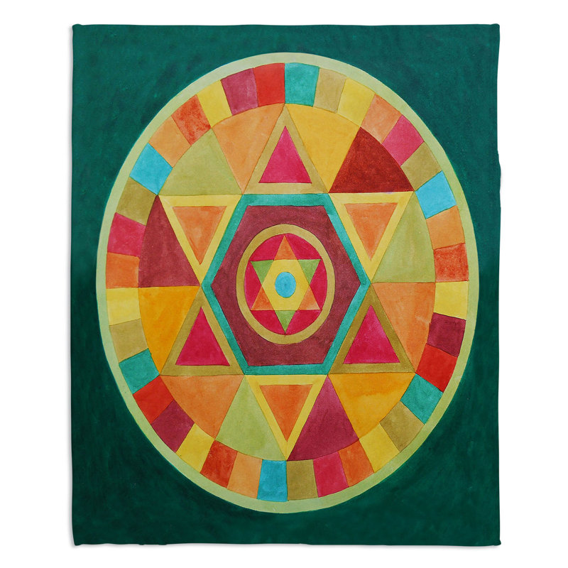 Couverture en sherpa doux mandala ii, l 51 po x L 60 po