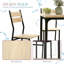 Ensemble de table basse et de chaises Morning, ensemble de meubles de table à manger 3 pièces, ensemble de conversation et de chaise (seulement 1 table et 2 chaises)