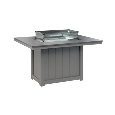 Donoma Rectangular Dining Fire Pit Table
