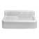 Heritage 42" Front Apron Single Bowl Fireclay Sink with Integral Drainboard and High Backsplash