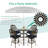 Waverley Round 4 - Person 35.38" Long Aluminum Bar Height Dining Set, Navy-2067325210