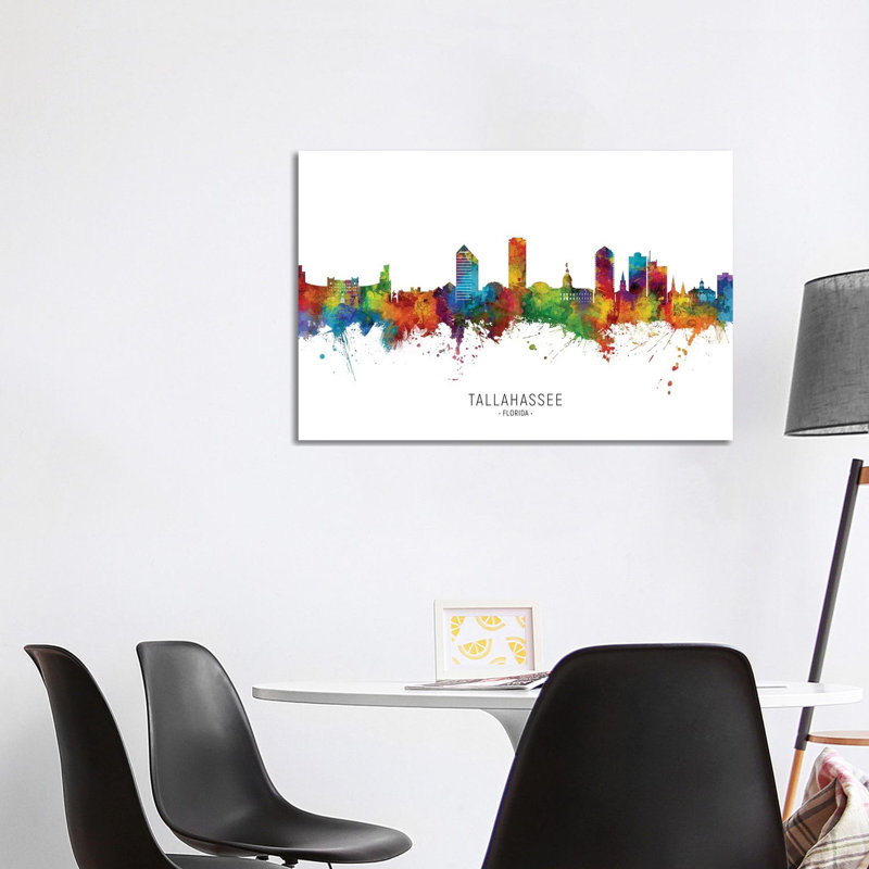 Tallahassee Florida Skyline by Michael Tompsett - 1 Piece Wrapped Canvas Wall Art, 152.5 cm H x 101.5 cm W