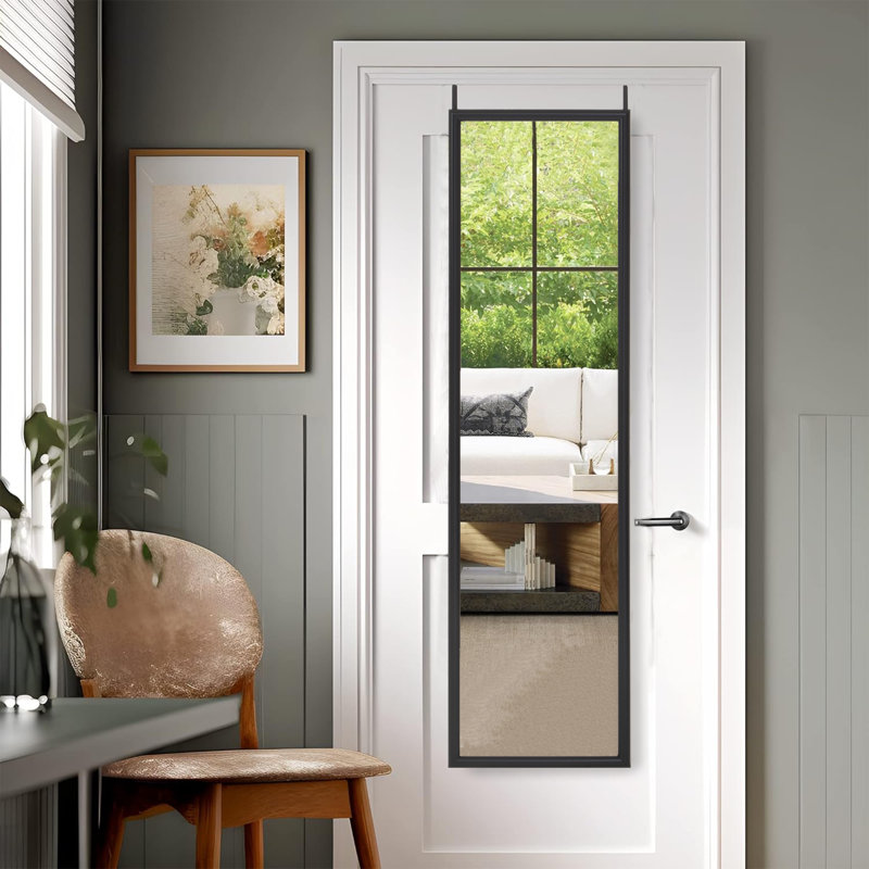 Overdoor Full Length Mirror, Black