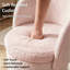 Tabouret de maquillage pivotant à hauteur réglable avec siège rembourré confortable, pour un usage domestique et professionnel.-133591313