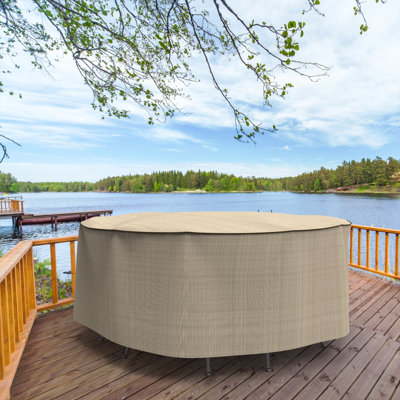Tanner Outdoor Round Patio Table & Chairs Set Cover by Arlmont & Co.