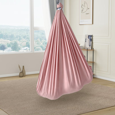 Dual-Layer Sensory Therapy Swing, 55"x59" Calming Hug Hammock with 360° Swivel & Hardware Kit for Indoor Outdoor Play