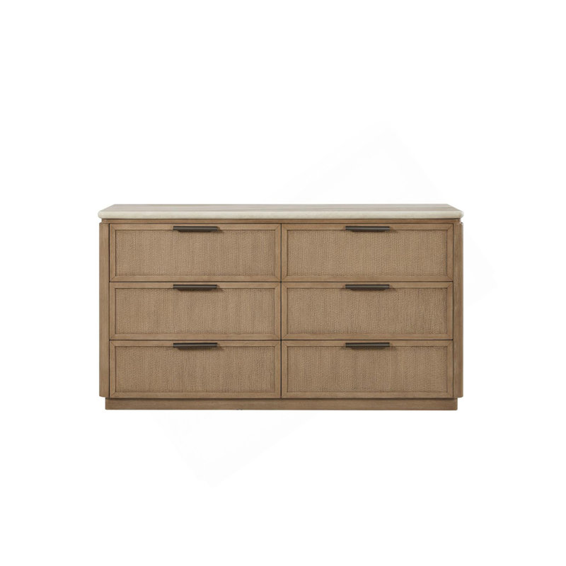 Commode - Façades de tiroirs en corde - Caramel