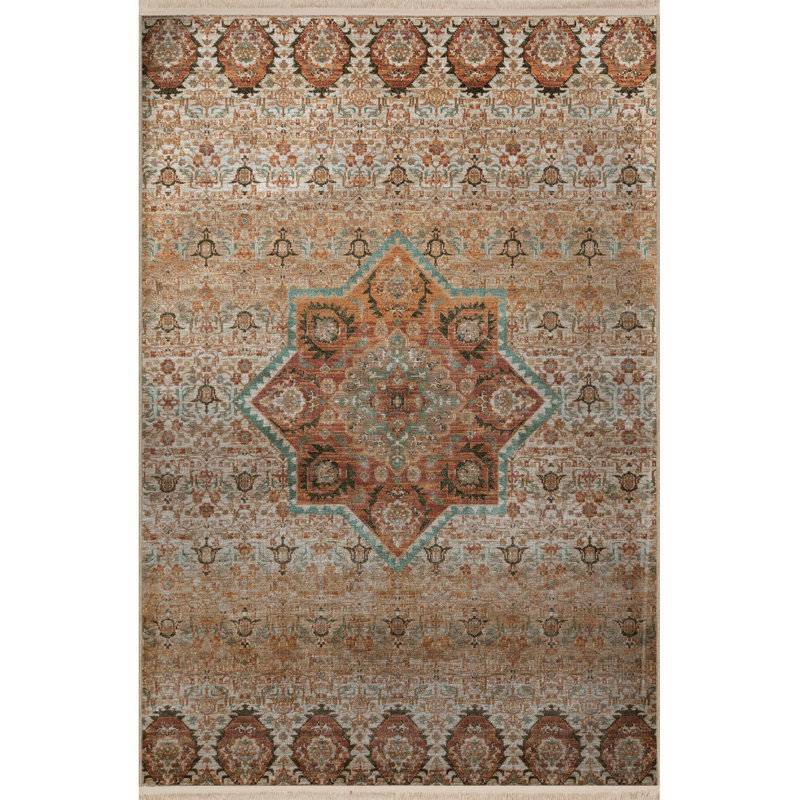 Tapis décoratif lavable à la machine Vintage Floral, Tapis de couloir 3 pi 3 po x 9 pi 10 po