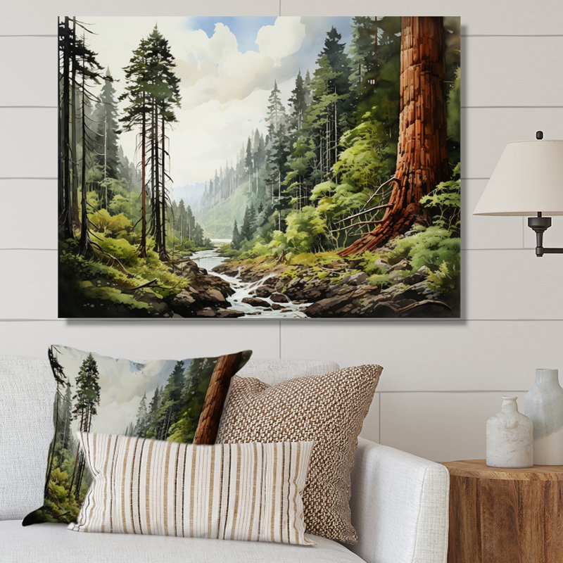 «Redwood Giants Tree Forest Lanscape II», reproduction sur toile, H 30 po x l 40 po x P 1,5 po