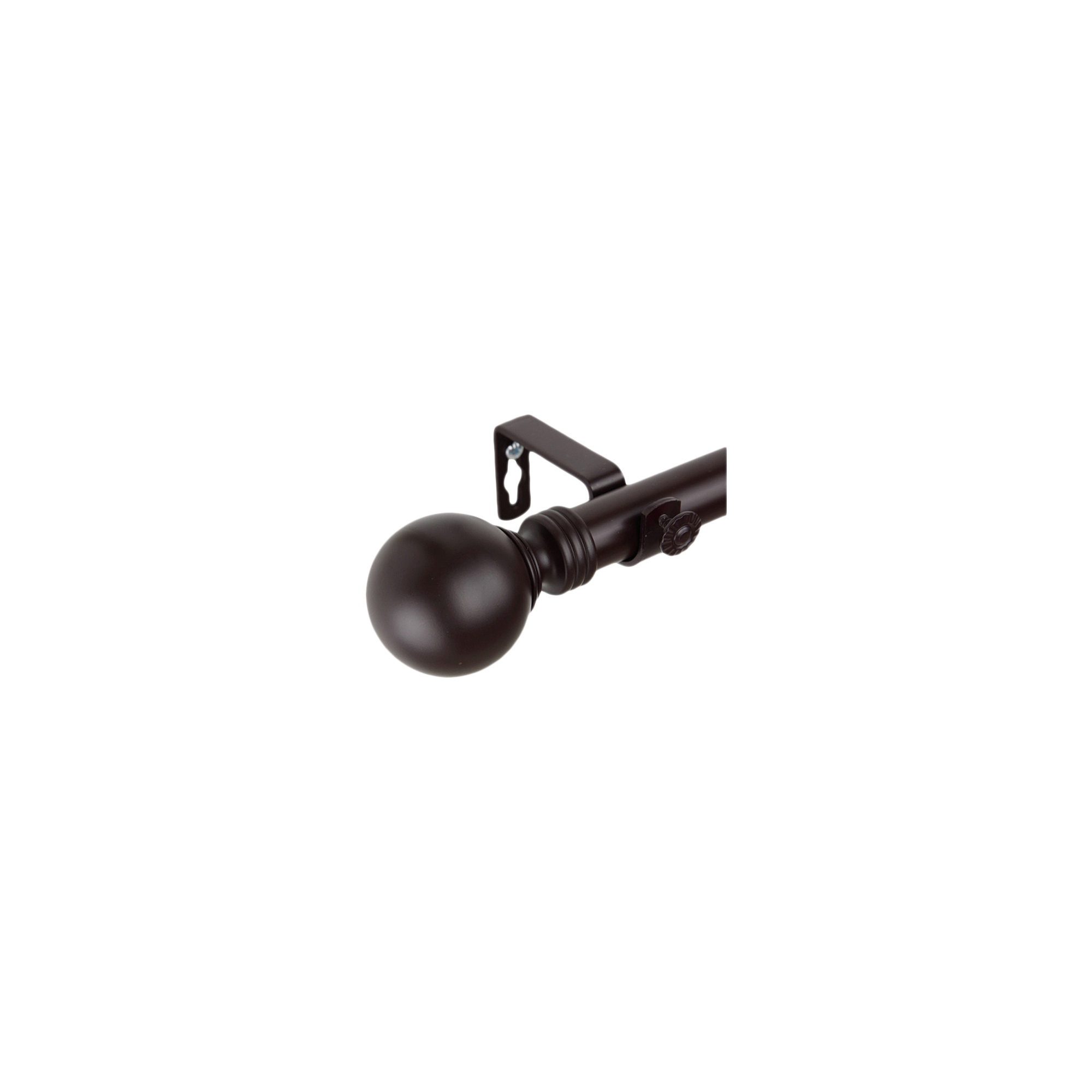 Orpha Single Curtain Rod, Mahogany, 28" - 48"
