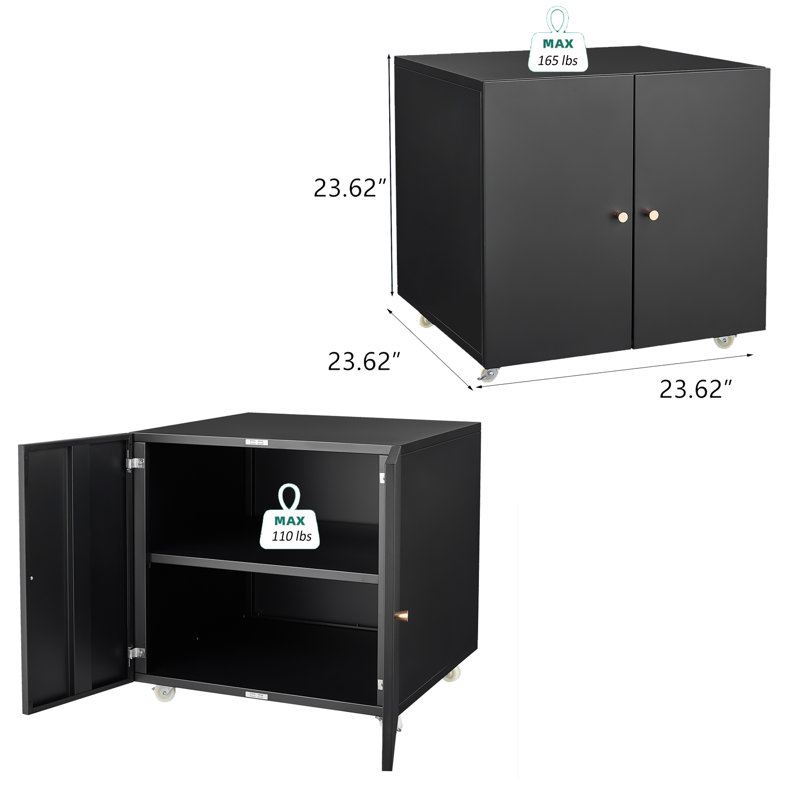 Armoire de rangement à 2 tablettes de 23,62 po de largeur Mairyn