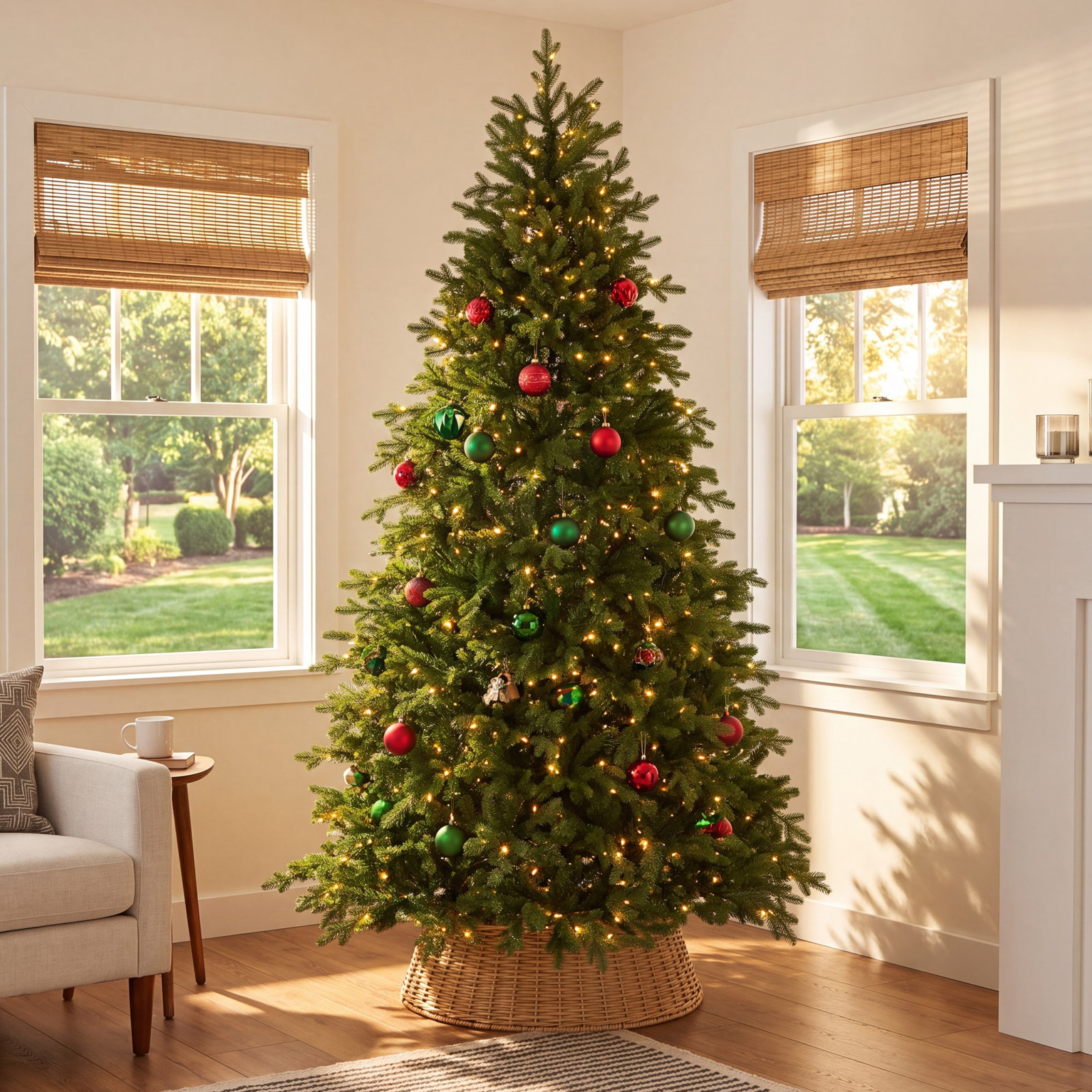 Pre-Lit Fir Christmas Tree, 90" H
