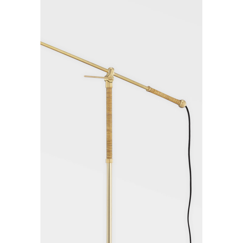 Dorset - 1 Light Floor Lamp By Mark D. Sikes - Aged Brass Frame - Cream Shade