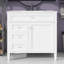 Meuble-lavabo de 36 pouces avec lavabo supérieur intégré, armoire de rangement de style moderne, 2 tiroirs et tiroir coulissant-2009711818-2009711817