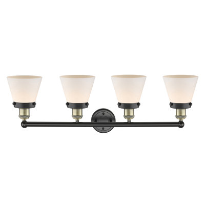 Edison Cone 4 Light Bath Vanity Light