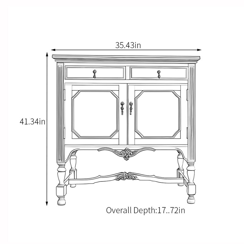 Élégante armoire d'appoint multifonctionnelle en bois