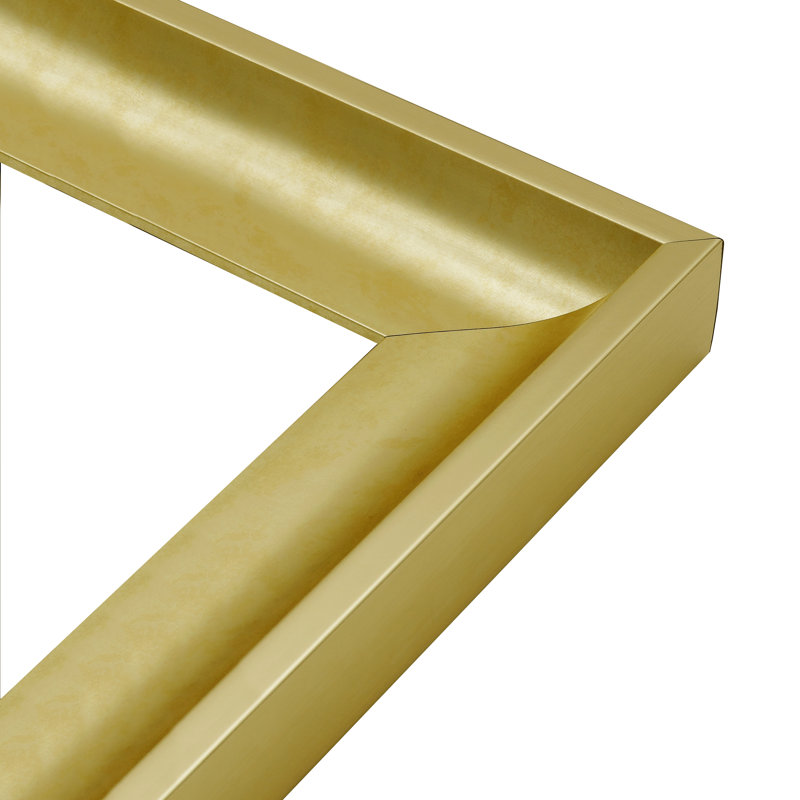 Cuff Plastic Flat Mirror, 51.6 cm H x 141.6cm W, Gold