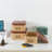 Kraft Decorative Boxes With Light Leather Lids, Set Of 3 Cardboard Memory Boxes For Keepsakes With Bronze Label Holders, Perfect For Home And Office Decor And Organizing