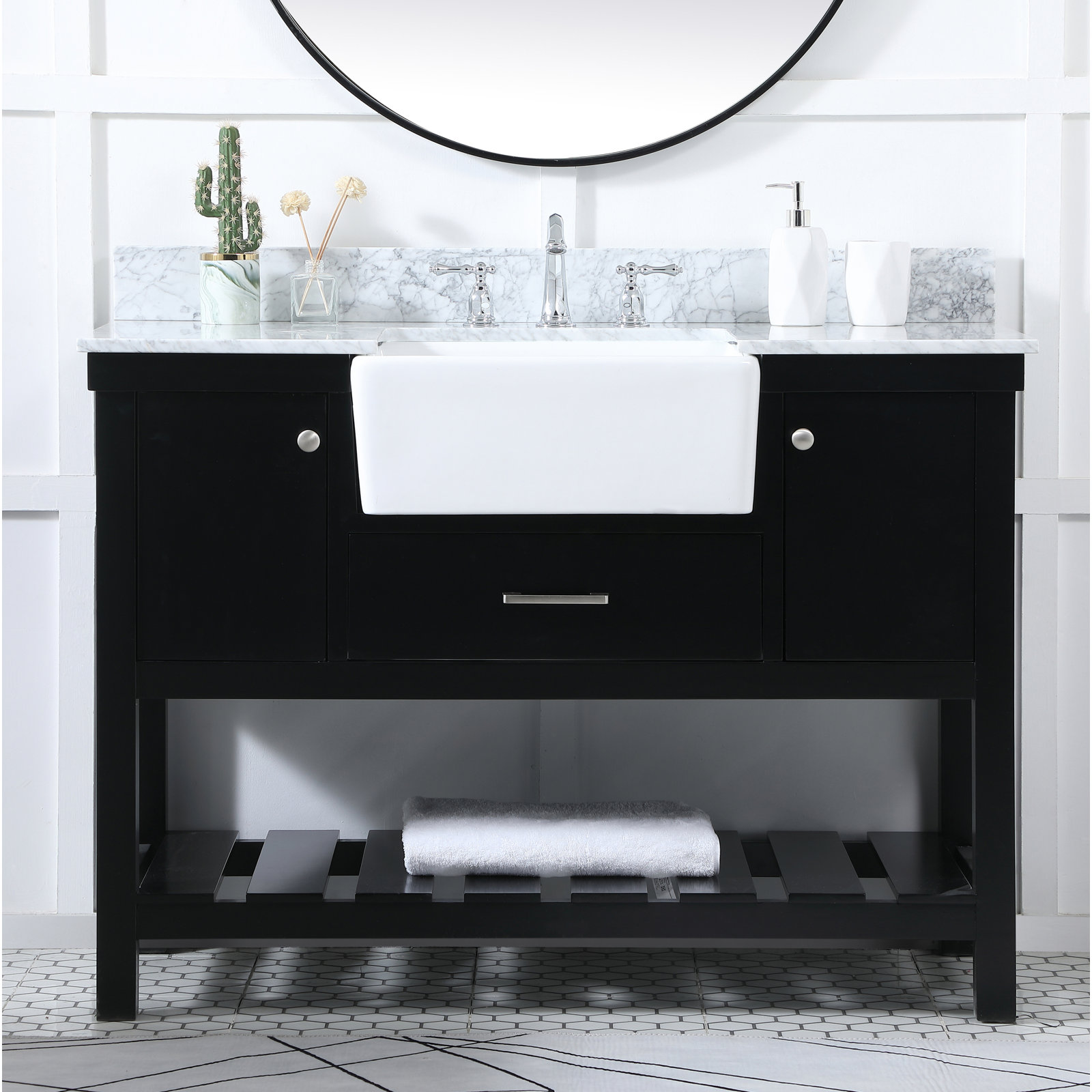 Pelaghia 48'' Single Bathroom Vanity, Black