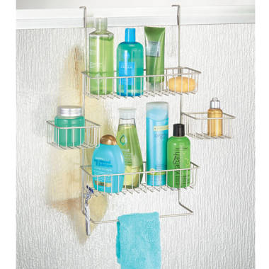 MDesign Steel Shower Caddy Hanging Rack Storage Organizer for Bathroom