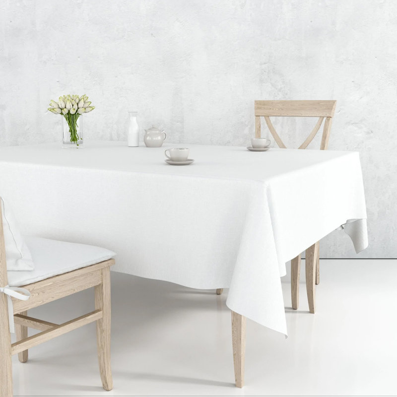 Disposable Plastic Premium Tablecloth Heavyweight Rectangle 54" x 108", White, 4