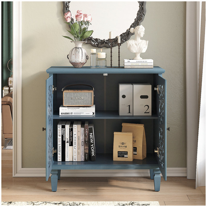 31" 2 Door Accent Cabinet, Blue