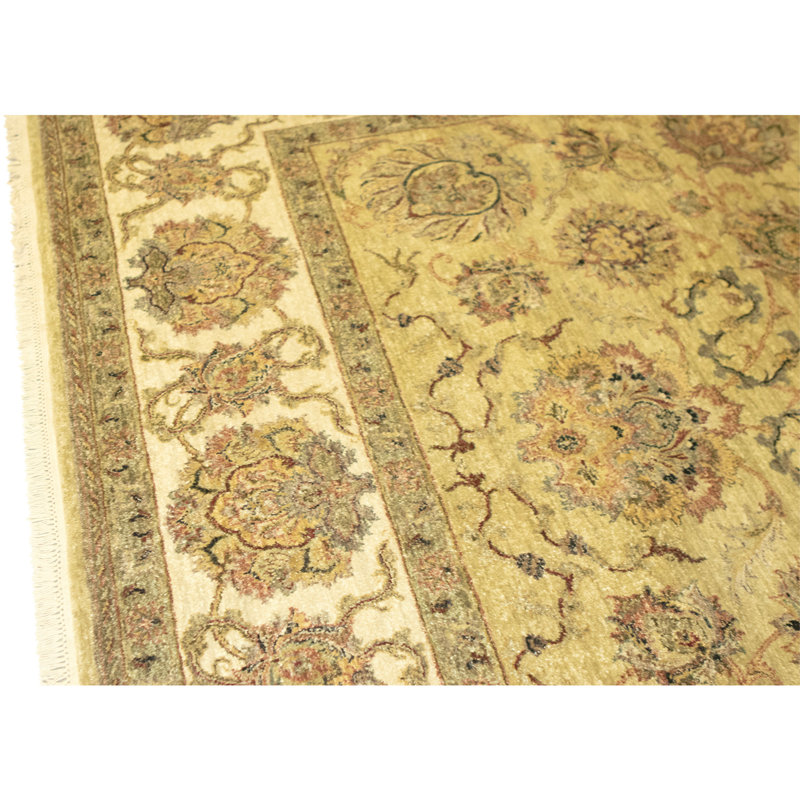 Tapis ivoire noué à la main de haute qualité