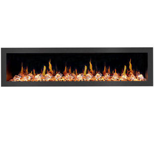 HD LED Smart Electric Fireplace with Crystal Stone