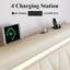 Cadre de lit double avec éclairage à DEL, fonction de charge et fonction de réduction du bruit. Contemporain pour la chambre à coucher plus de 60000 couleurs, ac / ports, lumières de plateforme de remplissage de mousse, moyeu, tête de lit réglable.-1914931694