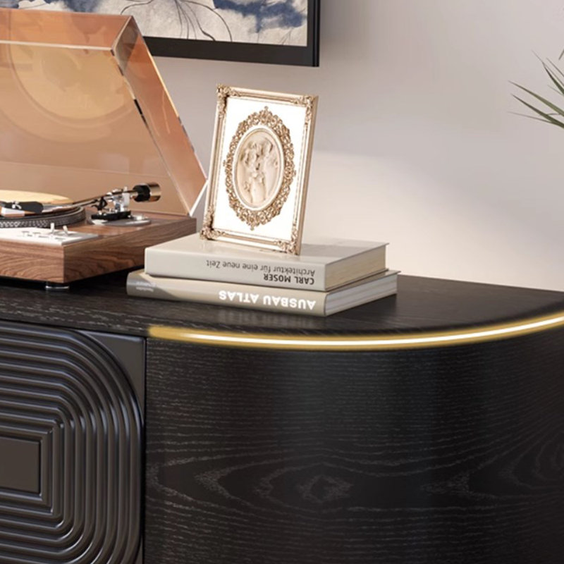 Black design sense storage TV cabinet