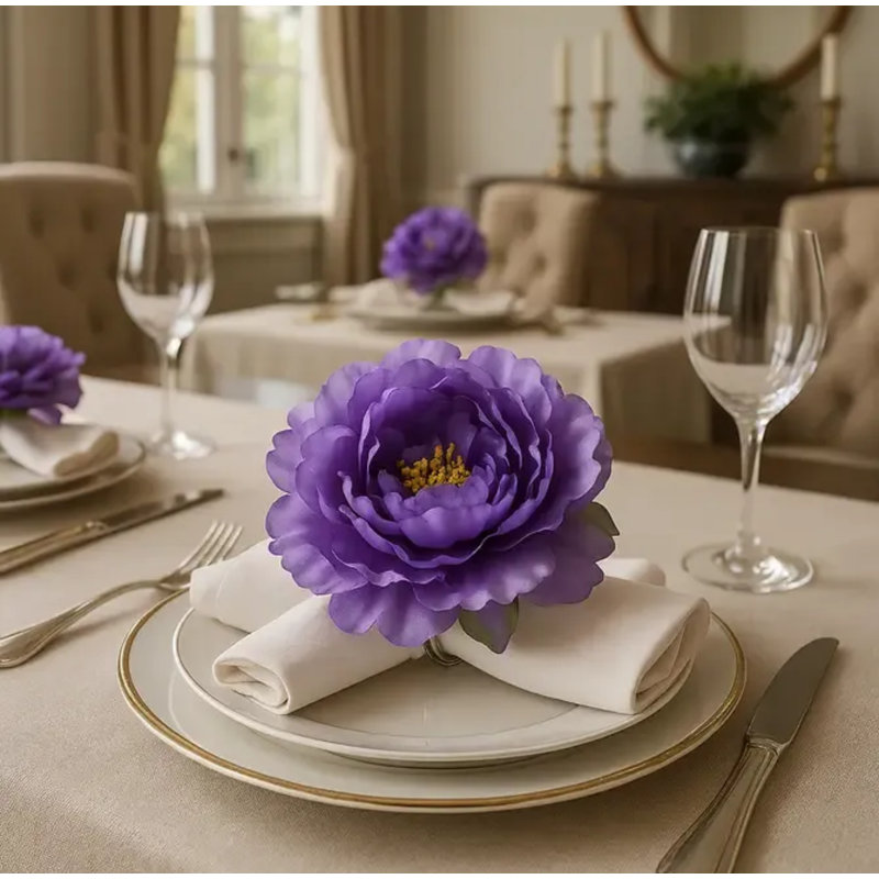 Linen Napkin Ring, Violet