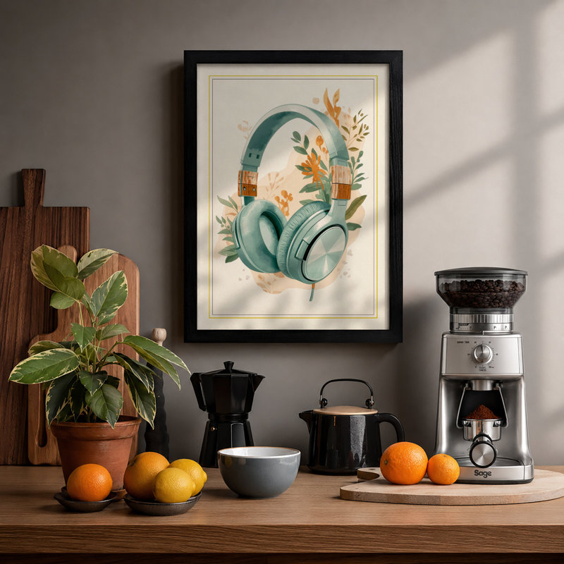 Nature's Melody Eclectic - Framed Print, Black, A3 - 42.0 x 29.7 cm