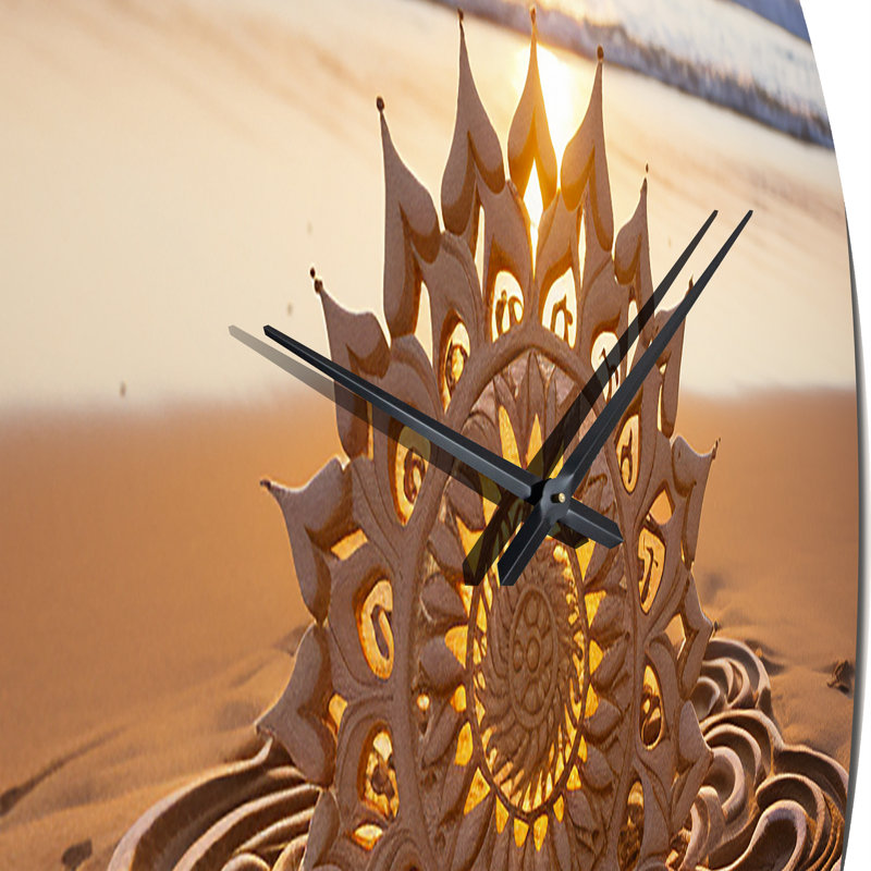 Horloge murale Majestic Mandala On The Beach II, Petit