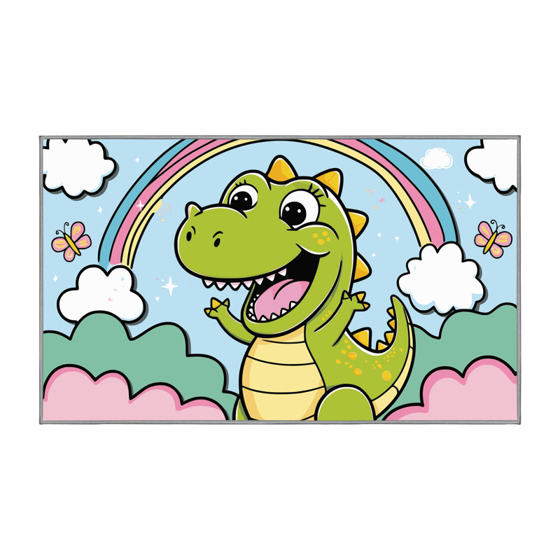 Tapis pour enfants Zoomie Kids, Rectangle 2 pi x 3 pi
