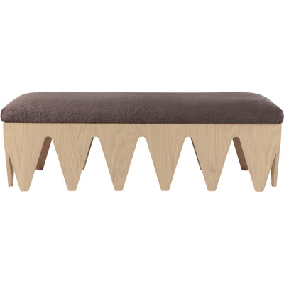 Altair Velour Fur Fabric Bench