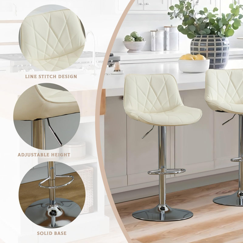  Mordern Adjustable Swivel Counter Height Bar Stools (Set of 8)