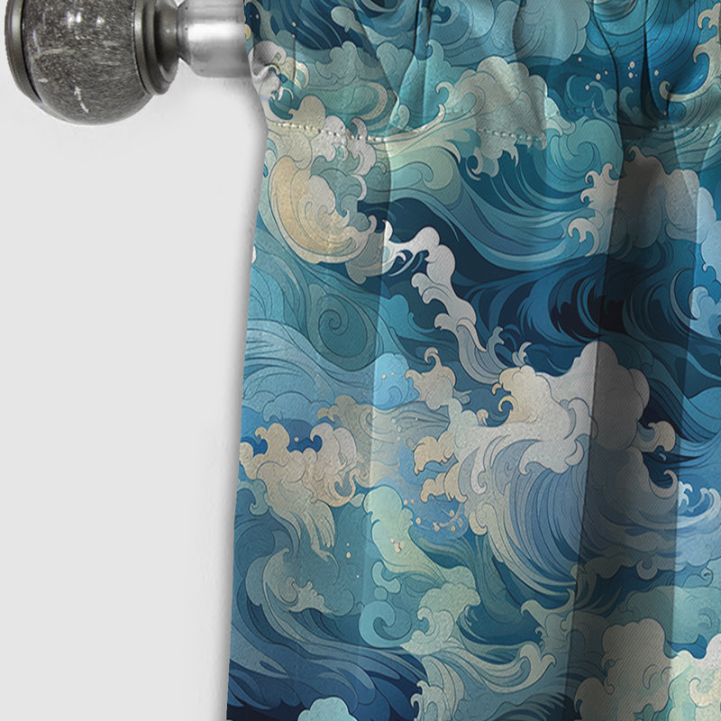 Oceanic Dreamscape Tropical Motif VII - Rideau floral - Rideau occultant - 1 panneau, L 52 po x L 108 po