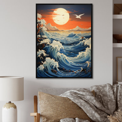 Impression sur toile Coastal Seagull Symphony Papercut II - Animaux