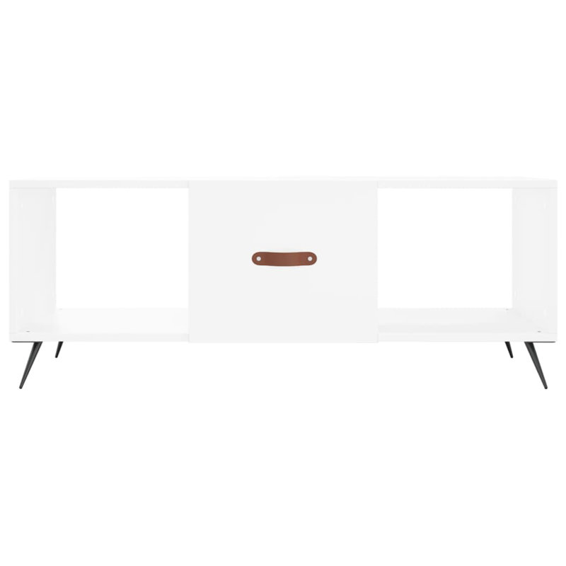 Guyapi Four Leg Coffee Table with Storage, White