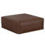 Repose-pieds 36 po en similicuir brun foncé