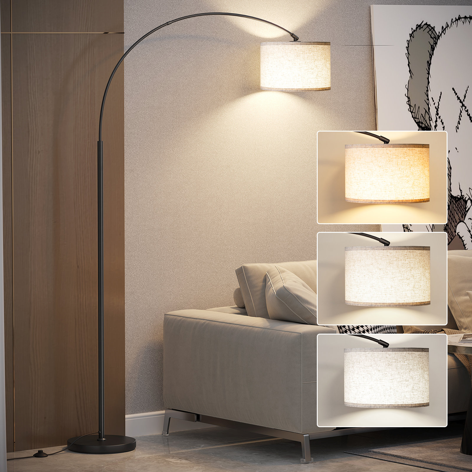 Latitude Run® Nalayiah 74.4'' Arc/Arched Floor Lamp & Reviews | Wayfair