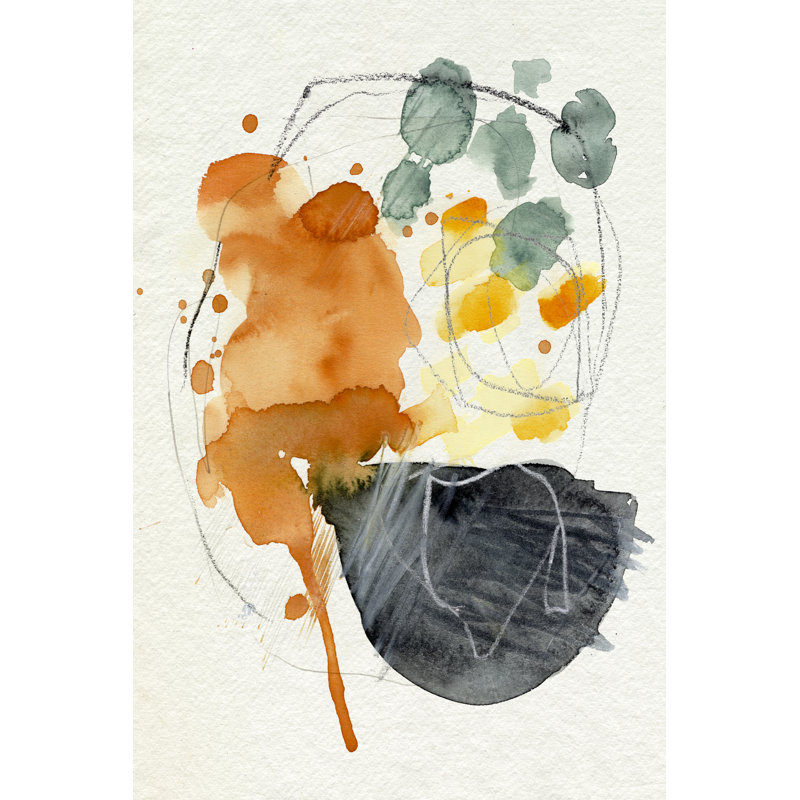 Splat II by Jennifer Paxton Parker - Painting on Canvas, 91cm H x 61cm W, Black Floater Framed